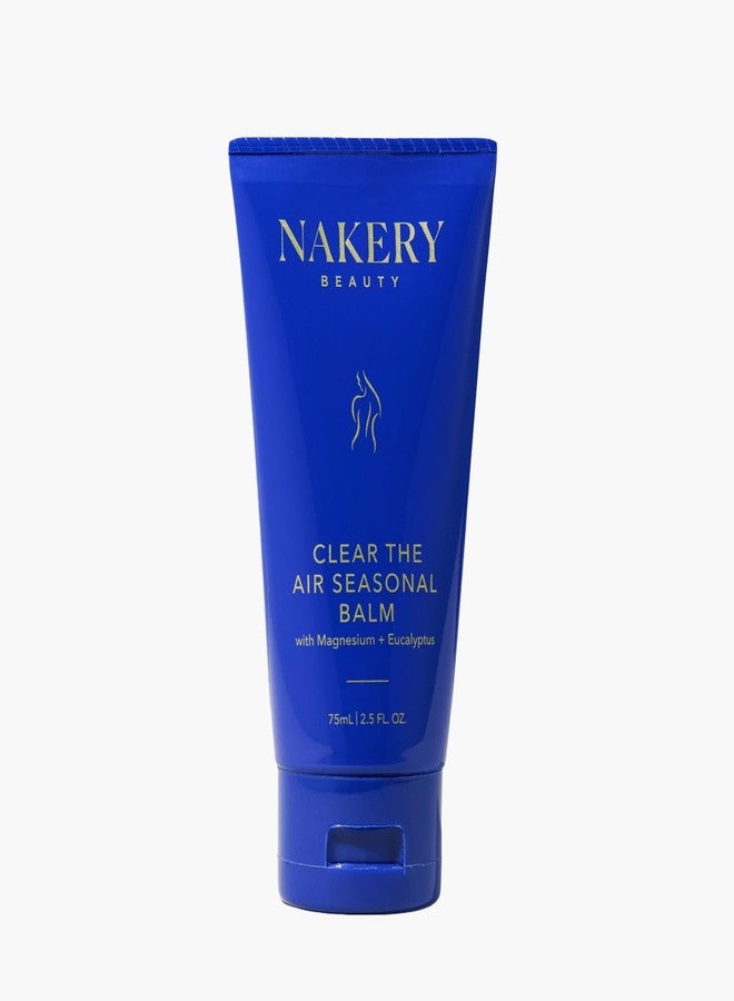 Nakery Clear The Air Seasonal Balm, Sinus Relief Balm for Congestion, Natural Chest Rub for Colds & Flu, Clean Skincare with Eucalyptus, Menthol & Shea Butter, Soothing Botanical Vapor Rub - Image 1